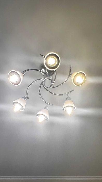 Продам люстру хром 6-рожков