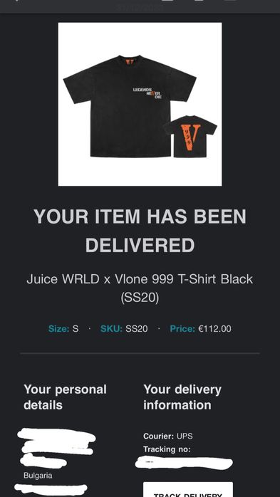 Vlone тениска S размер