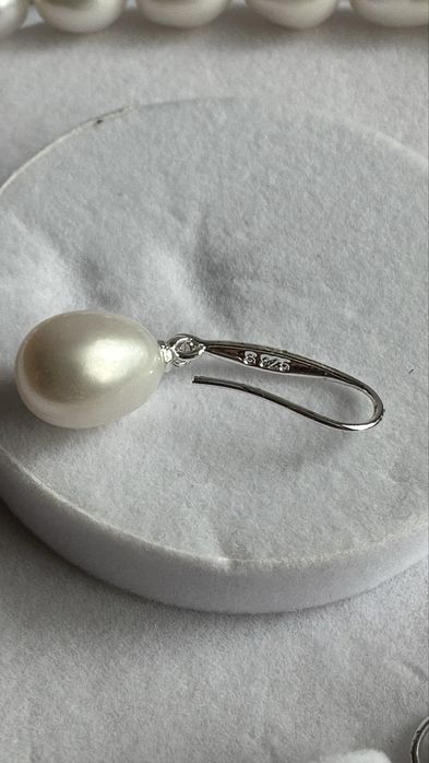 Натуральные жемчужные серьги