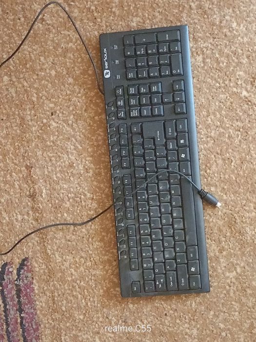 Tastatură Multimedia Serioux, Neagră, Conexiune USB/PS2 - Stare Bună