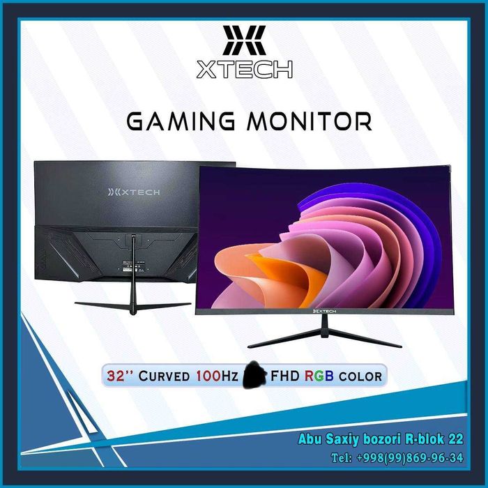 XTECH Monitor 32"  IPS FHD (Curved)