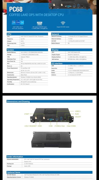 Vand mini PC cu i5 9400/256SSD/8GB RAM