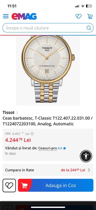 Ceas Tissot Carson/Automatic