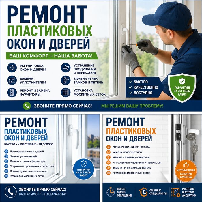 Ремонт пластиковых окон дверей
