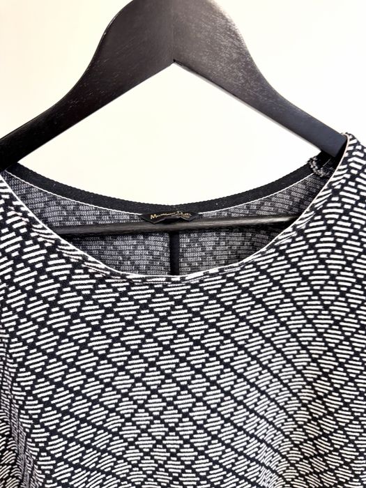 Massimo Dutti Блуза с широк 3/4 ръкав и ресни