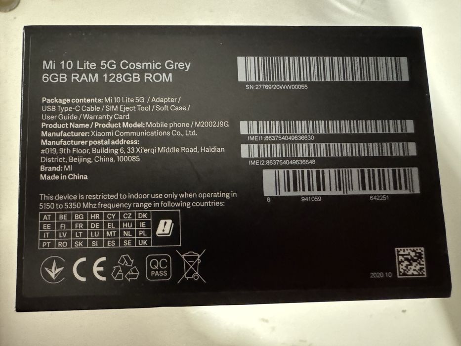 Xiaomi Mi 10 Lite 5g