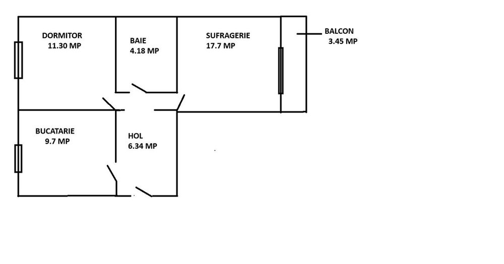 Apartament 2 camere, decomandat, Astra, str. Galaxiei