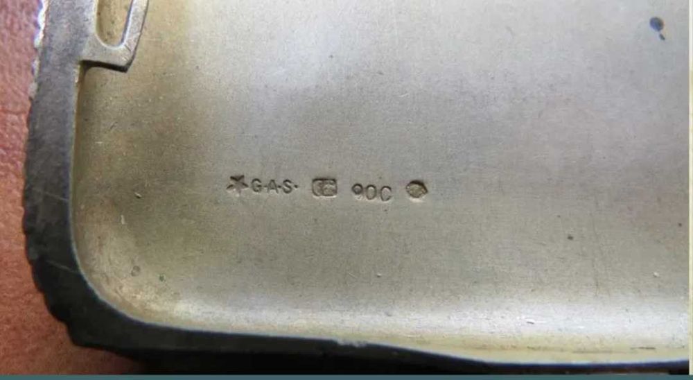 Veche,speciala. tabachera argint masiv 900 semnata disigner austriac