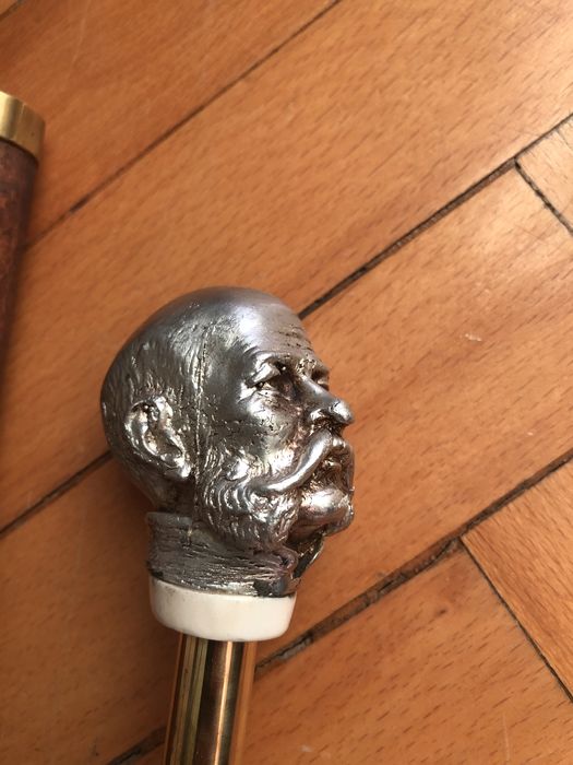 Baston austriac cu sabie interioara,maner metalic cap Franz Josef