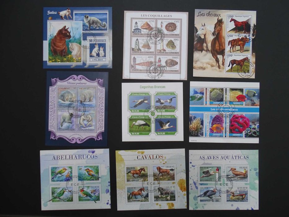 50 colite stampilate , timbre tematice Fauna/Animale (Lot 3099)