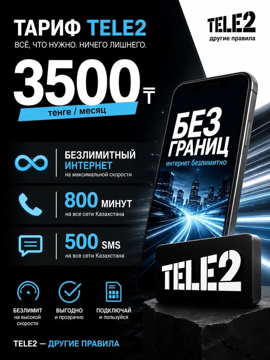 Безлимитный тариф Теле2