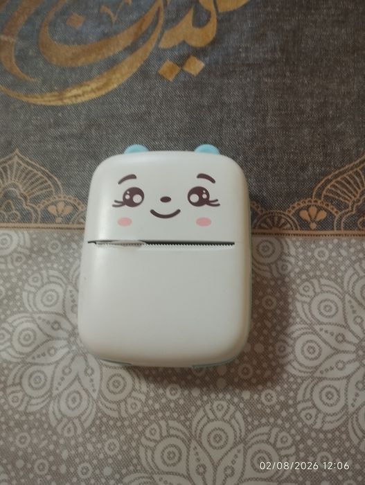 mini printer oq qora rangda
