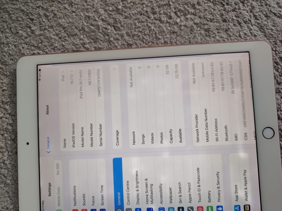 Tableta iPad Pro Apple 9,7” 4G Sim