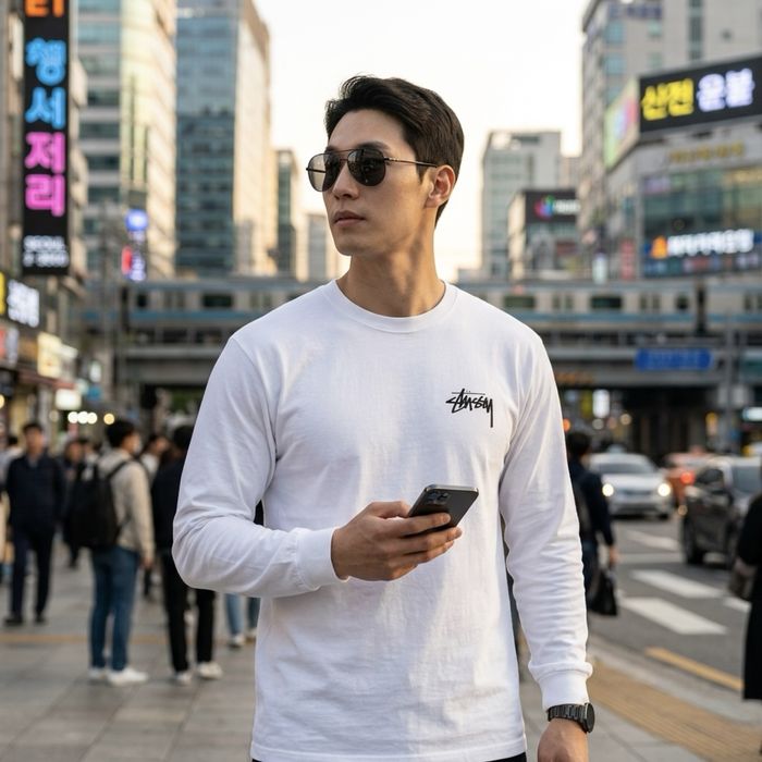 Stussi трендовый лонгслив