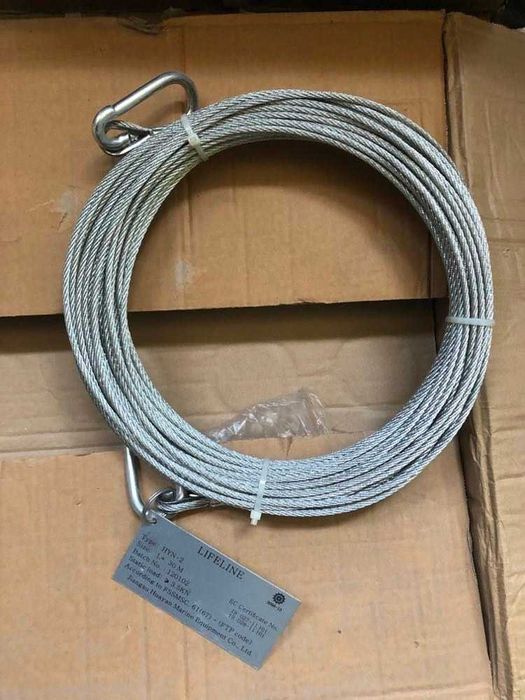 Пожарникарско спасително въже стомана или конопено с оплетка
