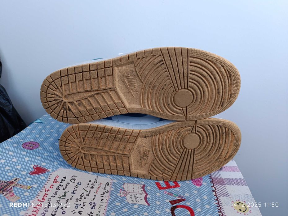 Nike Air Jordan 1 Mid 'Aquatone Celestial Gold'оригинални маратонки 44