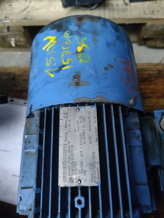 Motor electric trifazat cu reductor, 1.5kW, 153rpm, 380V
