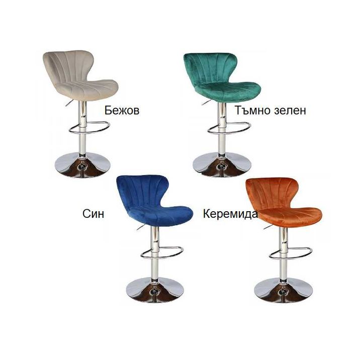 Бар стол 19 кадифе