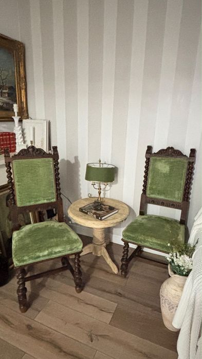 2 buc scaune vintage lemn masiv