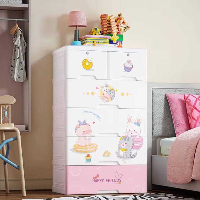 детский пластиковый комод. Panda Dad Happy Homest 113 x 65 x 38