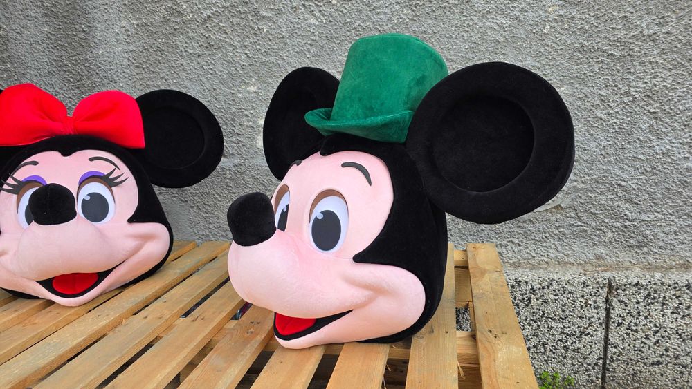 Cap Mascotă Mickey Mouse și Minnie Mouse Disney Profesional Handmade – Cap 3D Mascotă pentru Evenimente și Petreceri