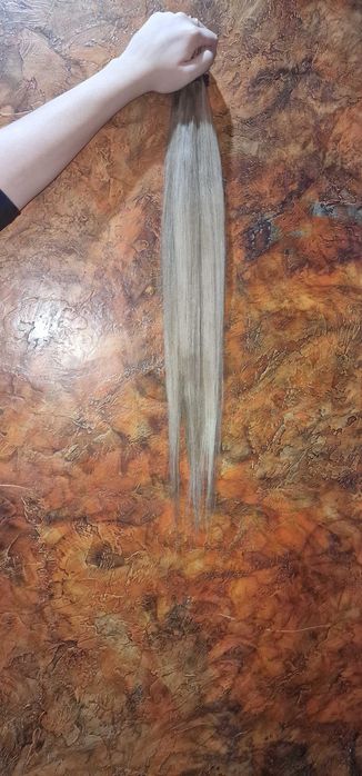 Славянска коса на кератинови кичури 120броя65см.  И 130бр5бсм