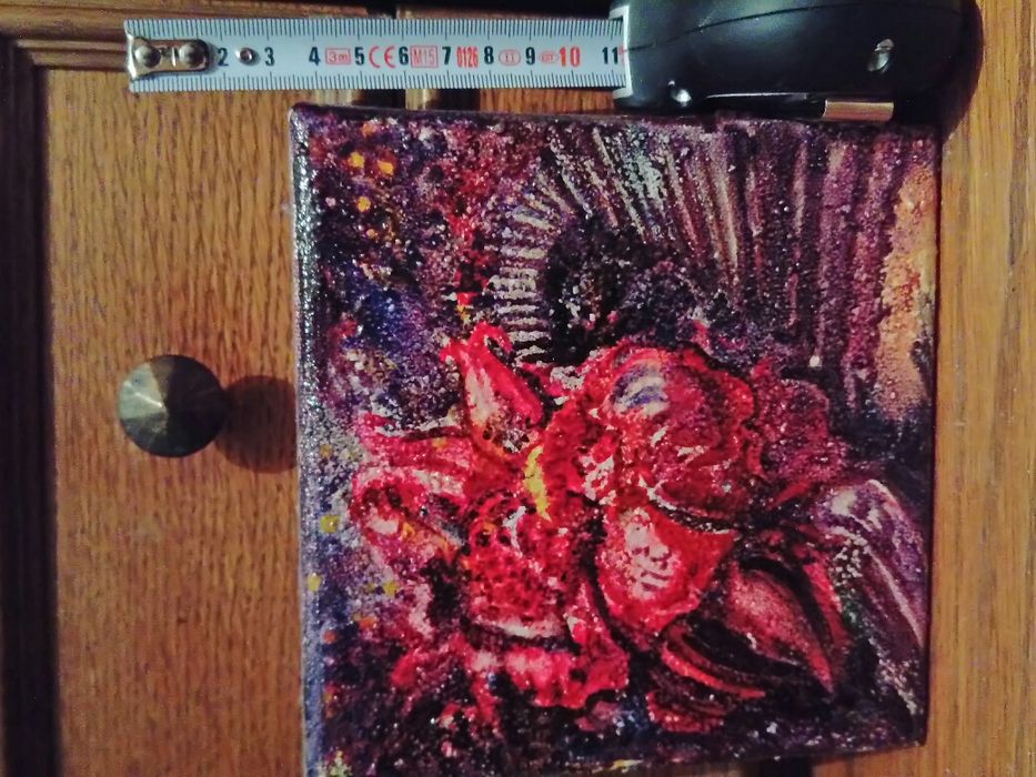 Космическо цвете, масло на платно