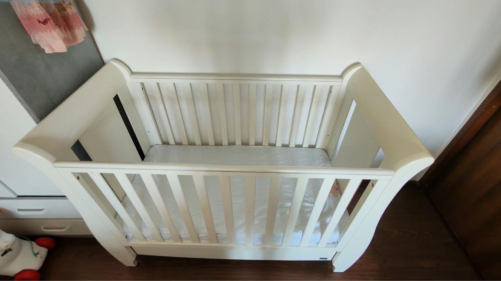 Pătuț copii Tutti Bambini – lemn masiv + saltea