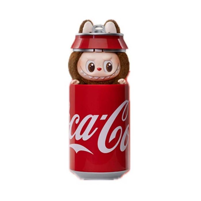 Плюшена кукла Labubu, серия Coca-Cola, 12 см, Кола Кенче