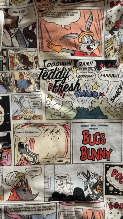 Teddy Fresh x Looney Tunes комикс суичър Comic hoodie размер М