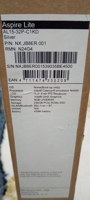 Acer aspire 15 lite