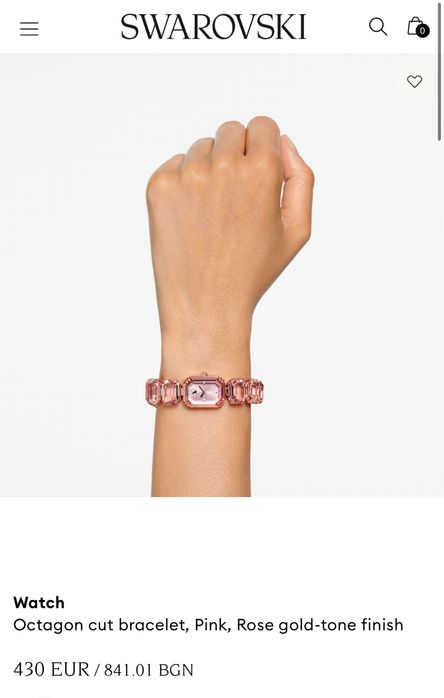 Swarovski Millenia pink дамски часовник