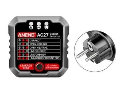 Контакт Тестер Изтичане на Ток Фазомер Проверка за Електрически Утечки