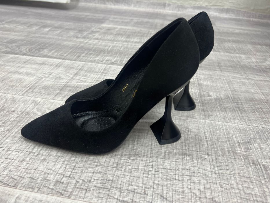 Туфли замшевые черные