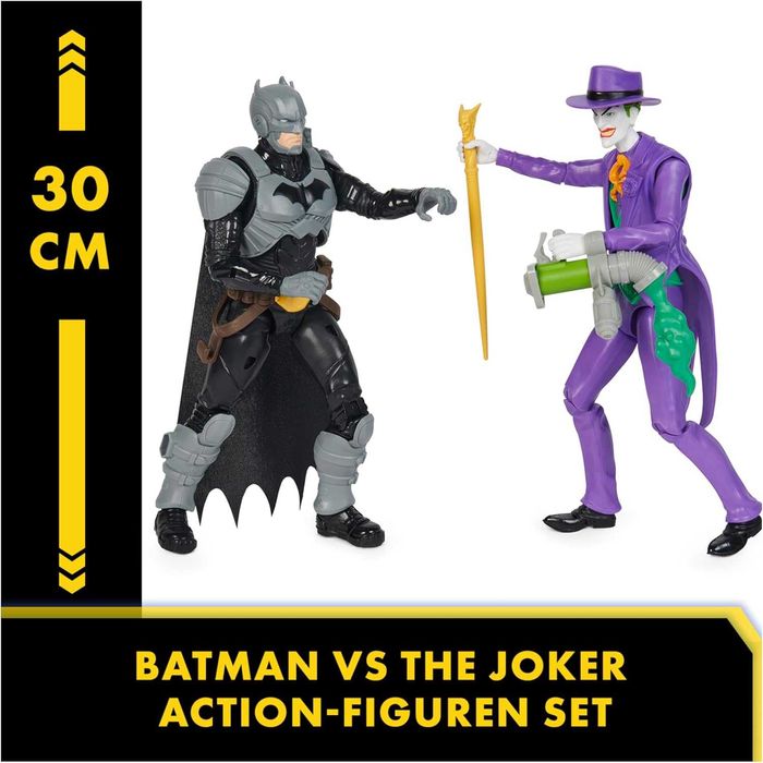 Комплект фигури Батман и Джокера DC Batman Приключенска битка 30 cm с аксесоари