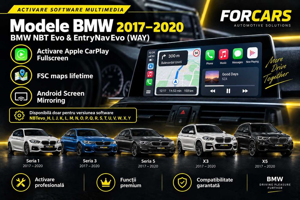 Activare Apple CarPlay BMW * NBT EVO * EntryNav2 * VIM * FSC lifetime