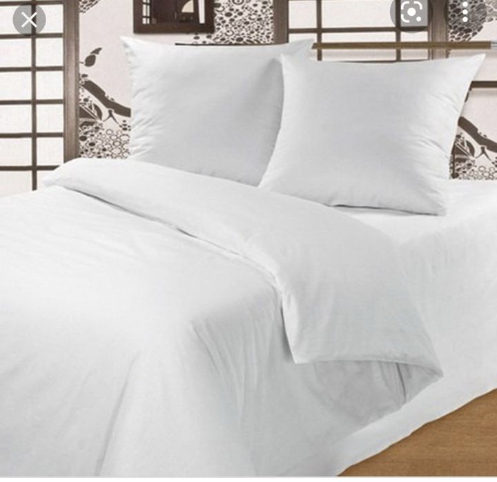 Қонақ үйге арналған аппақ төсек орын жиынтығы