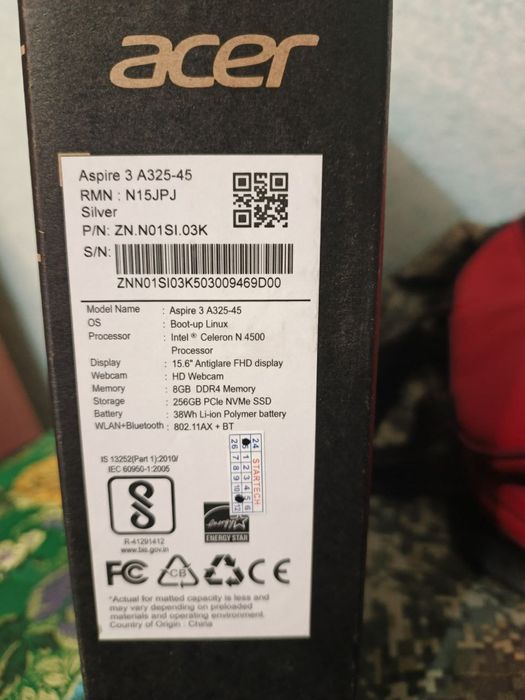 Ноутбук новый. Неиспользованный