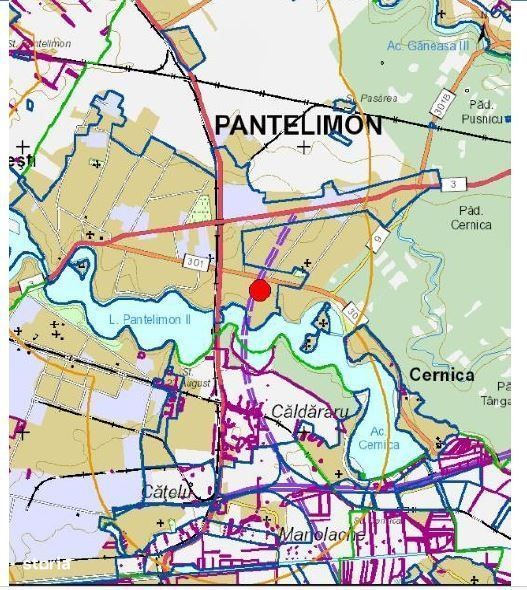 Teren intravilan 12828 mp  Cernica/Pantelimon langa autostrada- comisi