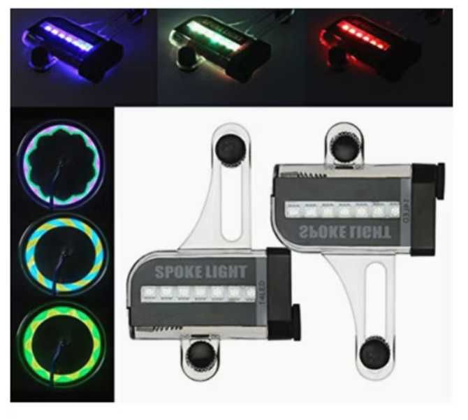 Lumini LED RGB Dynamic pentru spite bicicleta