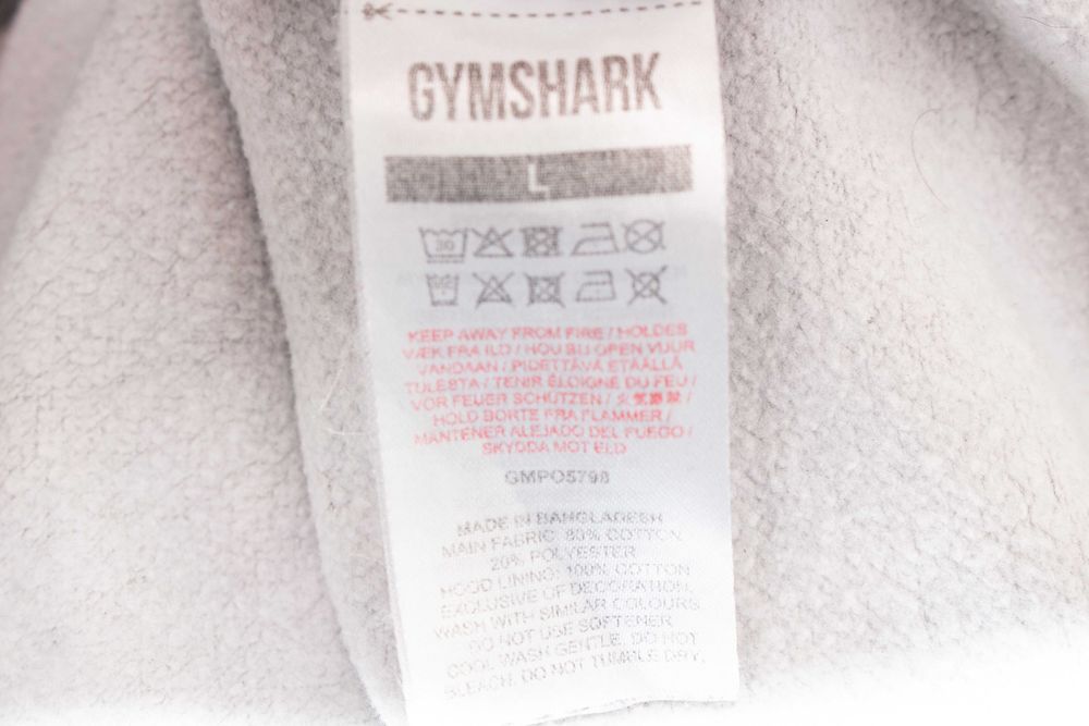 Gymshark мъжки суичър с качулка памук мраморен ефект худи за фитнес L