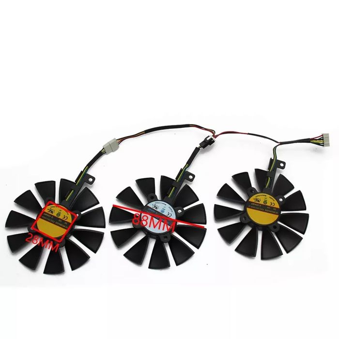 Fan Coller Set 3 Ventilatoare 87mm ASUS Strix T129215SU T129215SM, 6pi