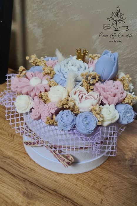 Букет от соеви свещи