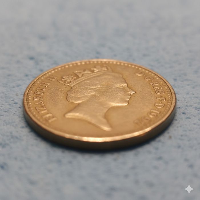 Рядка Британска Монета  от 10 пенса от  1992 г