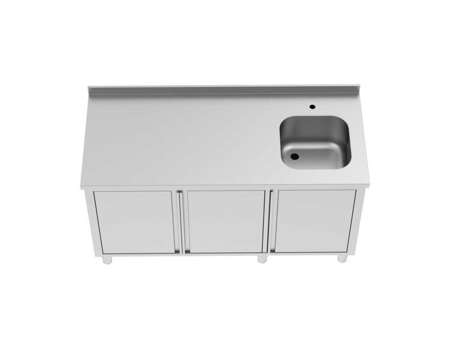 Шкаф с мивка неръждаема стомана с три врати CW31S L700