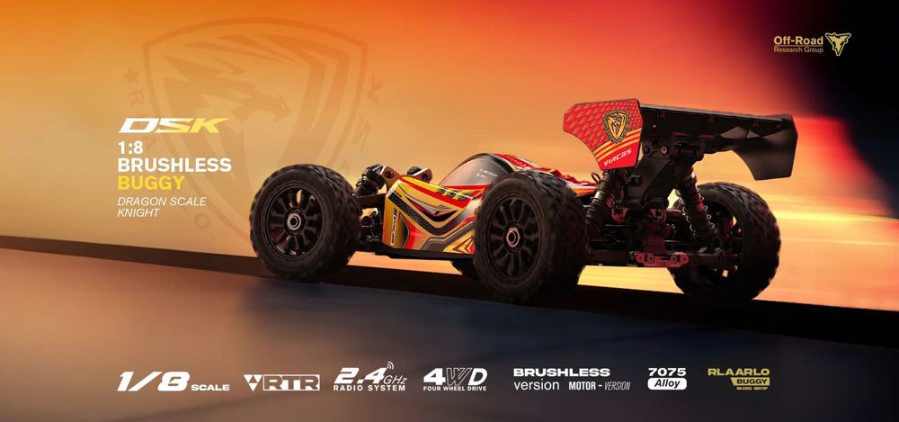 Rlaarlo DSK 1/8 racing buggy чисто ново в кутията
