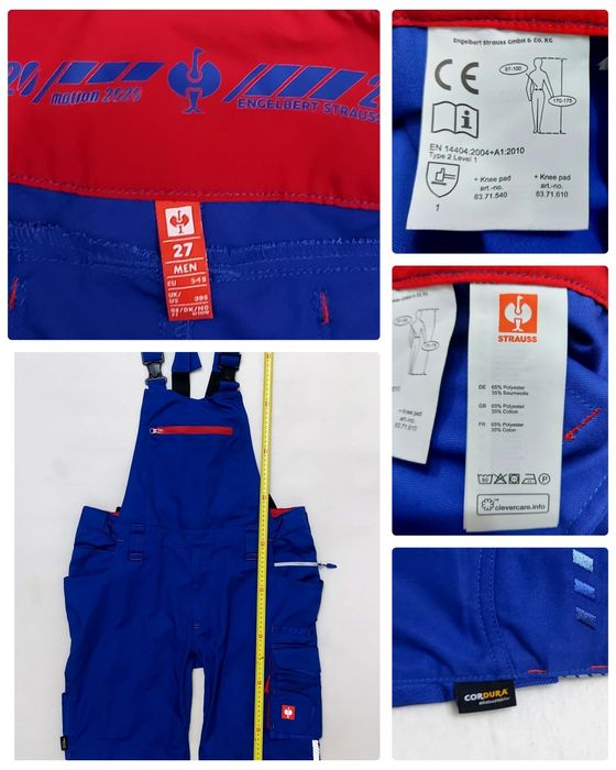 Pantaloni cu bretele Engelbert Strauss Motion Cordura, salopeta nr 27