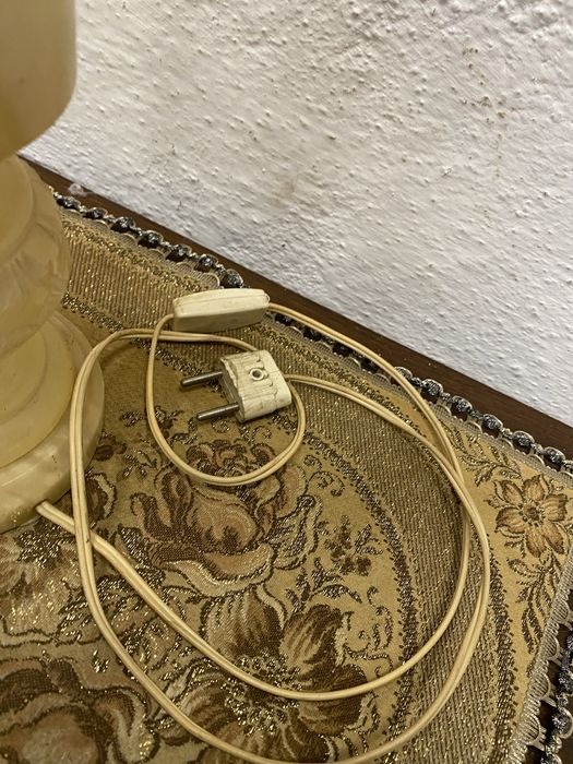 Ониксова настолна лампа Италия 1970 ръчна украса