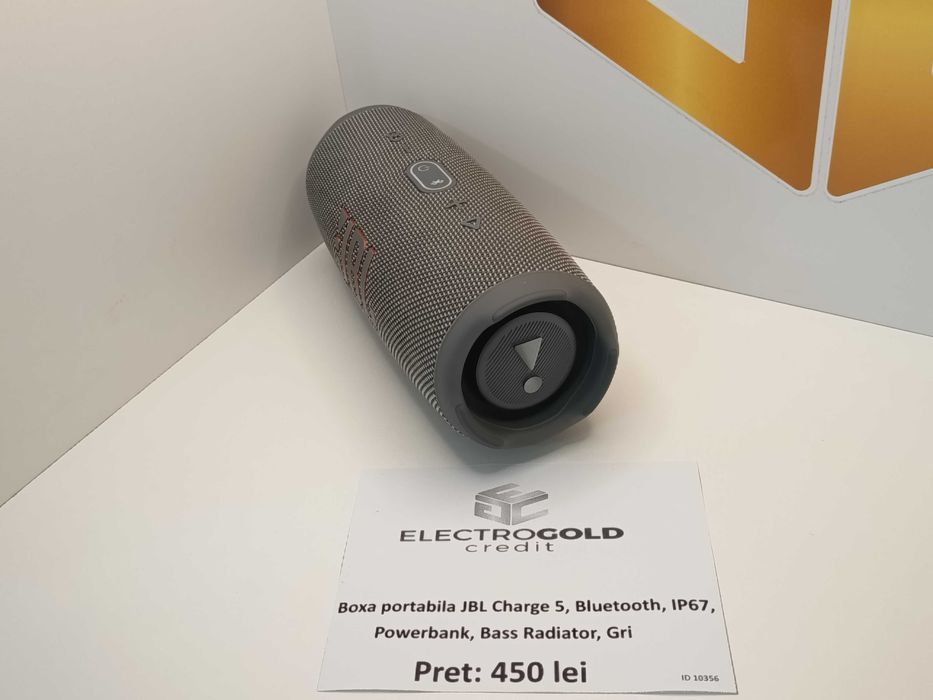 Boxa portabila JBL Charge 5 PartyBoost Powerbank/Bluetooth/IP67/40W/Grey ID10356