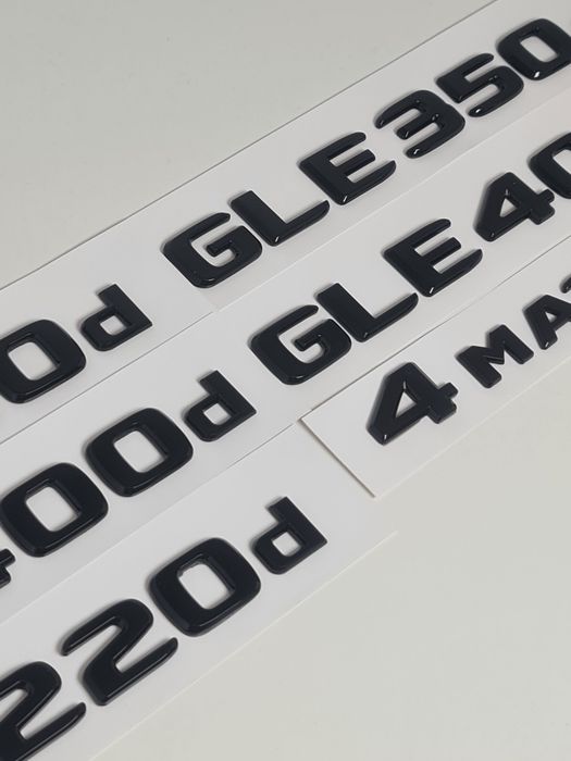 Pachet-Set-Motorizare-Scris-Spate-Haion-Mercedes+Emblema-4Matic-Crom-Negru-C220d-E200d-E220d-GLC220d-CLS350d-CLS400d-E300d-GLE350d-GLE400d-S500-S580e